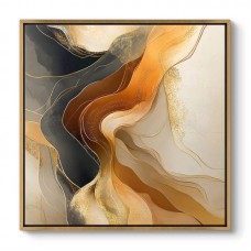 Πίνακας σε καμβά "Sand and Wind Abstract" Megapap ψηφιακής εκτύπωσης με κορνίζα χρώμα χρυσό 100x100x3εκ. Πίνακας σε καμβά "Sand and Wind Abstract" Megapap ψηφιακής εκτύπωσης με κορνίζα χρώμα χρυσό 100x100x3εκ.