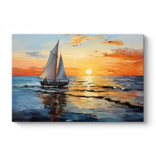 Πίνακας σε καμβά "Fisherman at the sunset" Megapap ψηφιακής εκτύπωσης 120x60x3εκ. Πίνακας σε καμβά "Fisherman at the sunset" Megapap ψηφιακής εκτύπωσης 120x60x3εκ.