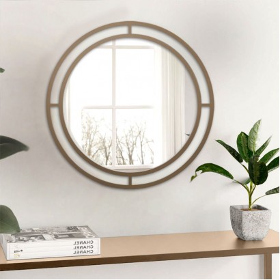 Καθρέπτης τοίχου Bubble Megapap αλουμινίου χρώμα χρυσό 57x2x57εκ. Καθρέπτης τοίχου Bubble Megapap αλουμινίου χρώμα χρυσό 57x2x57εκ.