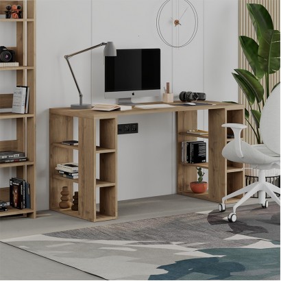 Γραφείο εργασίας Colmar Megapap χρώμα ανοιχτό καρυδί 140x60x75εκ Γραφείο εργασίας Colmar Megapap χρώμα ανοιχτό καρυδί 140x60x75εκ