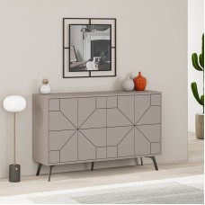 Μπουφές Dune Megapap χρώμα ανοιχτή μόκα 123x35x77,4εκ.