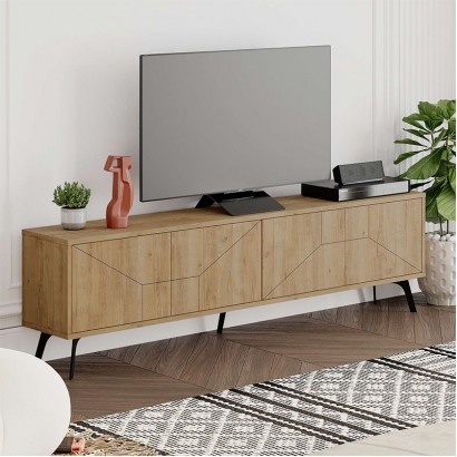 Έπιπλο τηλεόρασης Dune Megapap χρώμα sapphire oak 180x29,6x50εκ.
