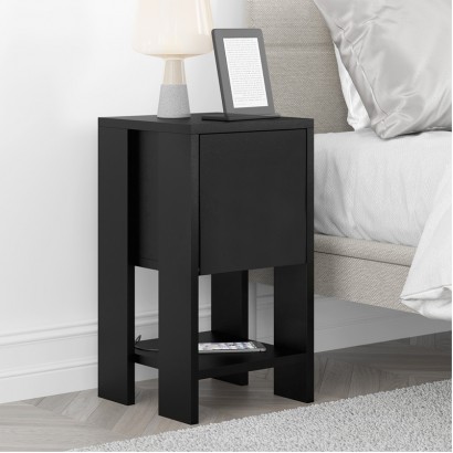 Κομοδίνο Ema Megapap χρώμα μαύρο 30x30x55εκ.