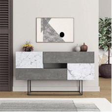 Μπουφές Eros Megapap γκρι ρετρό - λευκό εφέ μαρμάρου 145x40x82εκ. Μπουφές Eros Megapap γκρι ρετρό - λευκό εφέ μαρμάρου 145x40x82εκ.