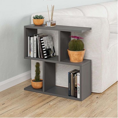 Τραπεζάκι βοηθητικό Homemania Megapap χρώμα ανθρακί 60x20x60εκ.