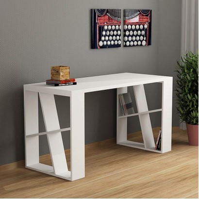 Γραφείο εργασίας Honey Megapap χρώμα λευκό 137x60x75εκ