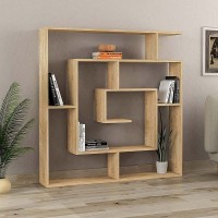 Βιβλιοθήκη Labirent Megapap χρώμα sapphire oak 125x22x129εκ.