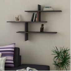 Ραφιέρα τοίχου Leo Megapap χρώμα ανθρακί 123x22x80εκ. Ραφιέρα τοίχου Leo Megapap χρώμα ανθρακί 123x22x80εκ.