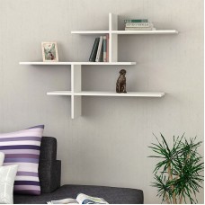 Ραφιέρα τοίχου Leo Megapap χρώμα λευκό 123x22x80εκ. Ραφιέρα τοίχου Leo Megapap χρώμα λευκό 123x22x80εκ.