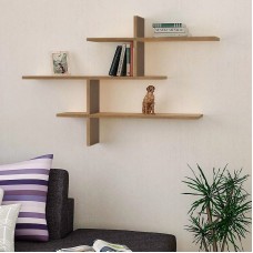 Ραφιέρα τοίχου Leo Megapap χρώμα ανοιχτό καρυδί 123x22x80εκ. Ραφιέρα τοίχου Leo Megapap χρώμα ανοιχτό καρυδί 123x22x80εκ.