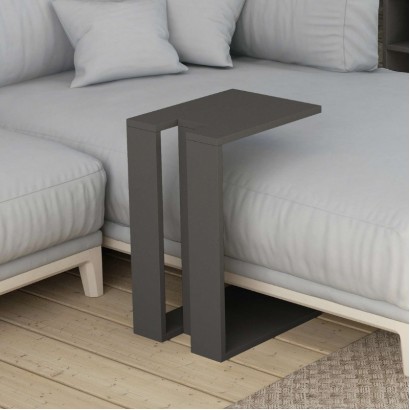 Τραπεζάκι βοηθητικό Muju Megapap χρώμα ανθρακί 30x40x57εκ.