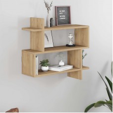 Ραφιέρα τοίχου Paralel Megapap χρώμα sapphire oak 70x22x65εκ.