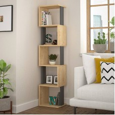 Βιβλιοθήκη Piri Megapap χρώμα sapphire oak/ανθρακί 35x30x161εκ. Βιβλιοθήκη Piri Megapap χρώμα sapphire oak/ανθρακί 35x30x161εκ.