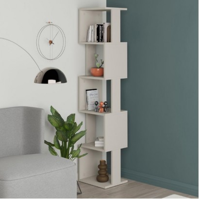 Βιβλιοθήκη Piri Megapap χρώμα sandstone 35x30x161εκ.