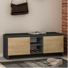 Παπουτσοθήκη Zulla Megapap χρώμα ανθρακί - sapphire oak 110x37x43εκ. Παπουτσοθήκη Zulla Megapap χρώμα ανθρακί - sapphire oak 110x37x43εκ.