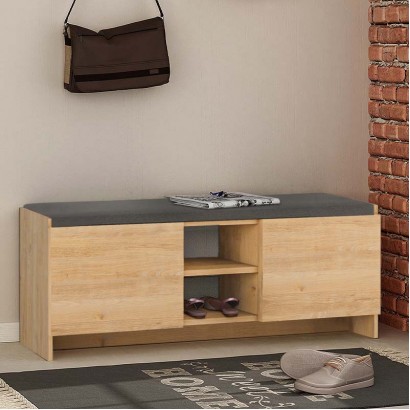 Παπουτσοθήκη Zulla Megapap χρώμα sapphire oak 110x37x43εκ.