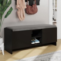 Παπουτσοθήκη Zulla Megapap χρώμα μαύρο 110x37x43εκ.