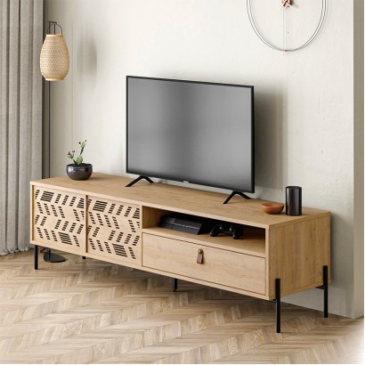 Έπιπλο τηλεόρασης Dionysos Megapap χρώμα sapphire oak 170x45x48,6εκ.