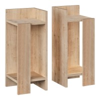 Κομοδίνο Elos Megapap σετ 2 τεμαχίων χρώμα sapphire oak 25x27x60εκ.