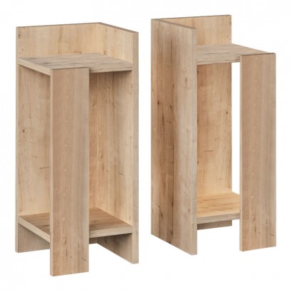 Κομοδίνο Elos Megapap σετ 2 τεμαχίων χρώμα sapphire oak 25x27x60εκ. Κομοδίνο Elos Megapap σετ 2 τεμαχίων χρώμα sapphire oak 25x27x60εκ.