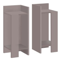 Κομοδίνο Elos Megapap σετ 2 τεμαχίων χρώμα ανοιχτή μόκα 25x27x60εκ.