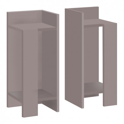 Κομοδίνο Elos Megapap σετ 2 τεμαχίων χρώμα ανοιχτή μόκα 25x27x60εκ.