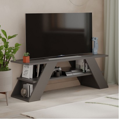 Έπιπλο τηλεόρασης Farfalla Megapap χρώμα ανθρακί 120x33,5x40εκ. Έπιπλο τηλεόρασης Farfalla Megapap χρώμα ανθρακί 120x33,5x40εκ.