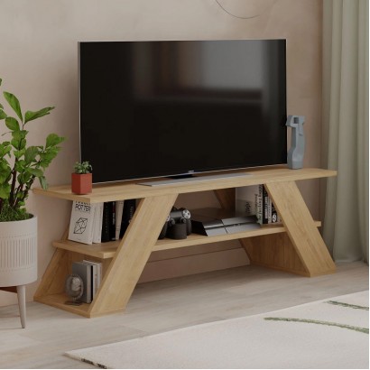 Έπιπλο τηλεόρασης Farfalla Megapap χρώμα sapphire oak 120x33,5x40εκ. Έπιπλο τηλεόρασης Farfalla Megapap χρώμα sapphire oak 120x33,5x40εκ.