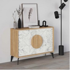 Μπουφές Gora Megapap χρώμα sapphire oak - λευκό εφέ μαρμάρου 110x35,6x82εκ. Μπουφές Gora Megapap χρώμα sapphire oak - λευκό εφέ μαρμάρου 110x35,6x82εκ.