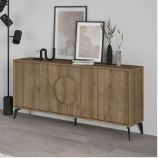 Μπουφές Gora Megapap χρώμα ανοιχτό καρυδί 180x35,6x82εκ.