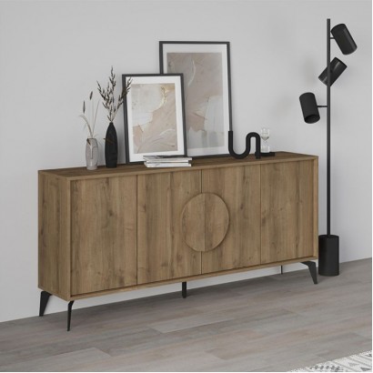 Μπουφές Gora Megapap χρώμα ανοιχτό καρυδί 180x35,6x82εκ. Μπουφές Gora Megapap χρώμα ανοιχτό καρυδί 180x35,6x82εκ.