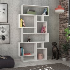 Βιβλιοθήκη Karmato Megapap χρώμα λευκό 96x25,5x168,5εκ. Βιβλιοθήκη Karmato Megapap χρώμα λευκό 96x25,5x168,5εκ.