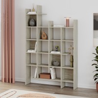 Βιβλιοθήκη Manco Megapap χρώμα neo travertine 122x25,5x188εκ.