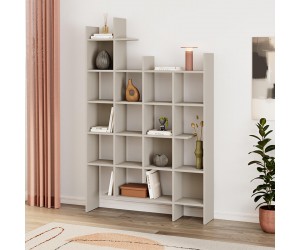 Βιβλιοθήκη Manco Megapap χρώμα sandstone 122x25,5x188εκ. Βιβλιοθήκη Manco Megapap χρώμα sandstone 122x25,5x188εκ.