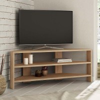 Έπιπλο τηλεόρασης γωνιακό Thales Megapap χρώμα sapphire oak 110x36x45εκ.