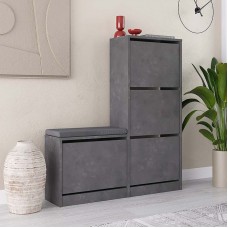 Παπουτσοθήκη Dude Megapap χρώμα γκρι ρετρό 104,8x26x118,5εκ. Παπουτσοθήκη Dude Megapap χρώμα γκρι ρετρό 104,8x26x118,5εκ.