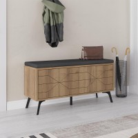 Παπουτσοθήκη Dune Megapap χρώμα ανοιχτό καρυδί 107x35x55εκ.