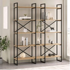 Βιβλιοθήκη Dusan Megapap χρώμα sepet oak 143,5x30x175εκ. Βιβλιοθήκη Dusan Megapap χρώμα sepet oak 143,5x30x175εκ.