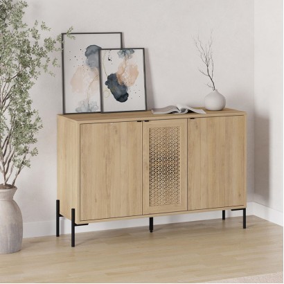 Μπουφές Naive Megapap χρώμα sapphire oak 126x40x80εκ.