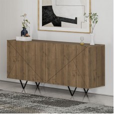 Μπουφές Jakomen Megapap χρώμα ανοιχτό καρυδί 180x41,7x80εκ.