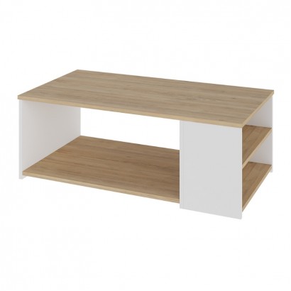 Τραπεζάκι σαλονιού Berg Megapap χρώμα sapphire oak - λευκό 110x60x40εκ.