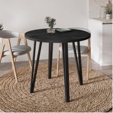 Τραπέζι Xana Megapap χρώμα black wood Ø90x77,5εκ. Τραπέζι Xana Megapap χρώμα black wood Ø90x77,5εκ.