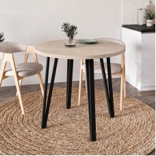 Τραπέζι Xana Megapap χρώμα travertine Ø90x77,5εκ. Τραπέζι Xana Megapap χρώμα travertine Ø90x77,5εκ.