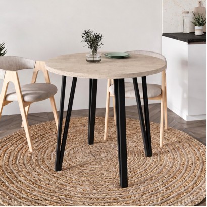 Τραπέζι Xana Megapap χρώμα travertine Ø90x77,5εκ. Τραπέζι Xana Megapap χρώμα travertine Ø90x77,5εκ.