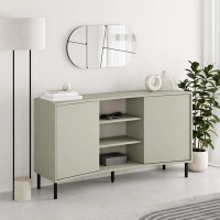 Μπουφές Frem Megapap χρώμα ash green 150x40x81εκ.