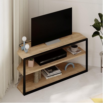 Έπιπλο τηλεόρασης γωνιακό Echo Megapap χρώμα sapphire oak 98x37x45εκ. Έπιπλο τηλεόρασης γωνιακό Echo Megapap χρώμα sapphire oak 98x37x45εκ.