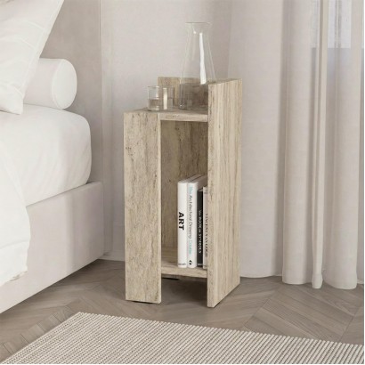 Κομοδίνο Elos Megapap δεξί χρώμα travertine 25x27x60εκ. Κομοδίνο Elos Megapap δεξί χρώμα travertine 25x27x60εκ.