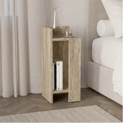 Κομοδίνο Elos Megapap αριστερό χρώμα travertine 25x27x60εκ. Κομοδίνο Elos Megapap αριστερό χρώμα travertine 25x27x60εκ.