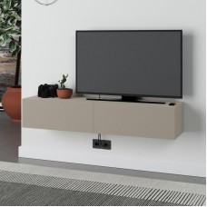 Έπιπλο τηλεόρασης επιτοίχιο Francy Megapap χρώμα sandstone 135x31,7x25εκ. Έπιπλο τηλεόρασης επιτοίχιο Francy Megapap χρώμα sandstone 135x31,7x25εκ.