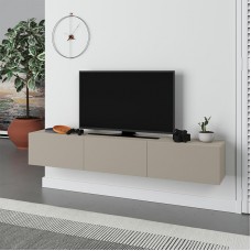 Έπιπλο τηλεόρασης επιτοίχιο Francy Megapap χρώμα sandstone 180x30x30εκ. Έπιπλο τηλεόρασης επιτοίχιο Francy Megapap χρώμα sandstone 180x30x30εκ.